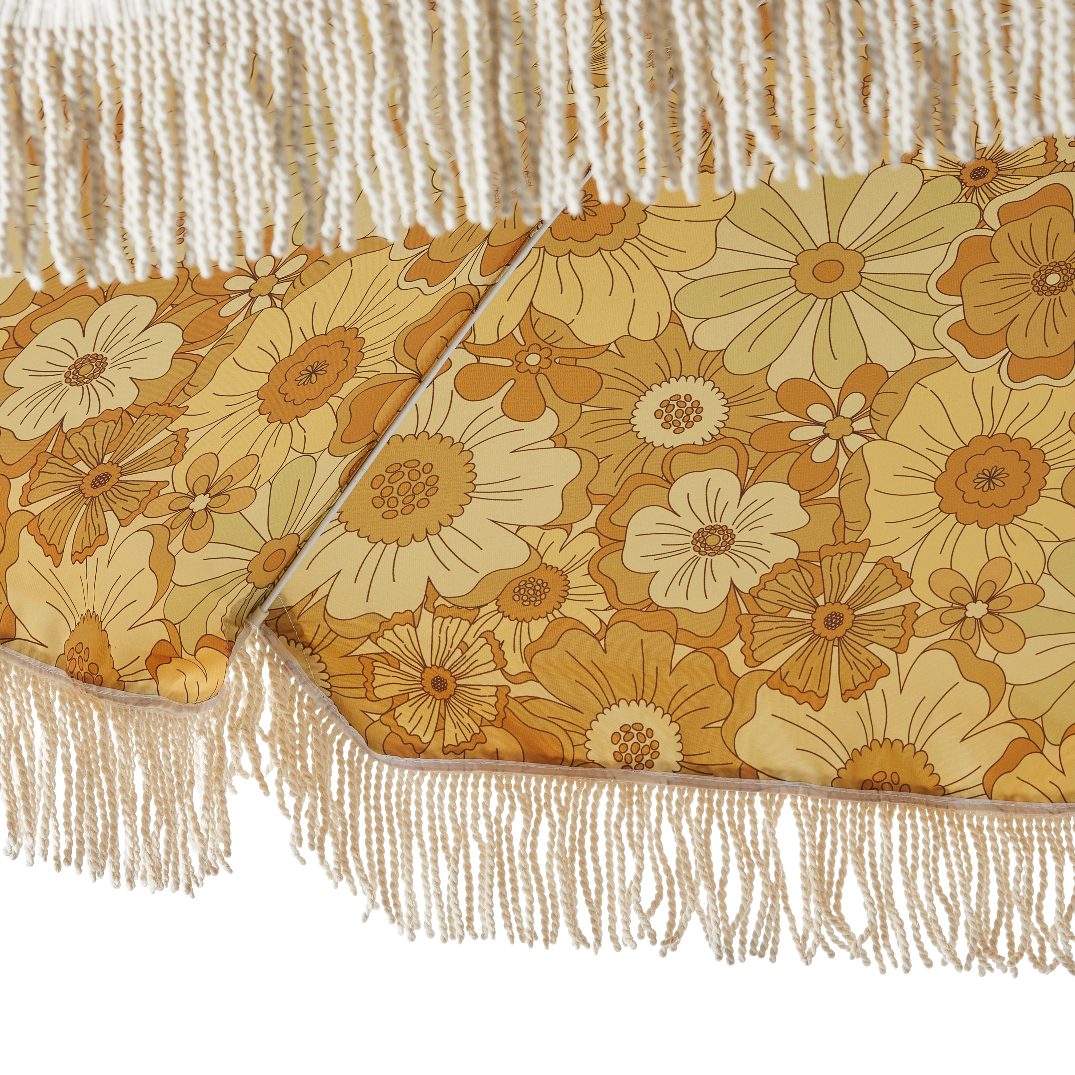 Holiday Retro Golden Floral Beach Umbrella Adairs