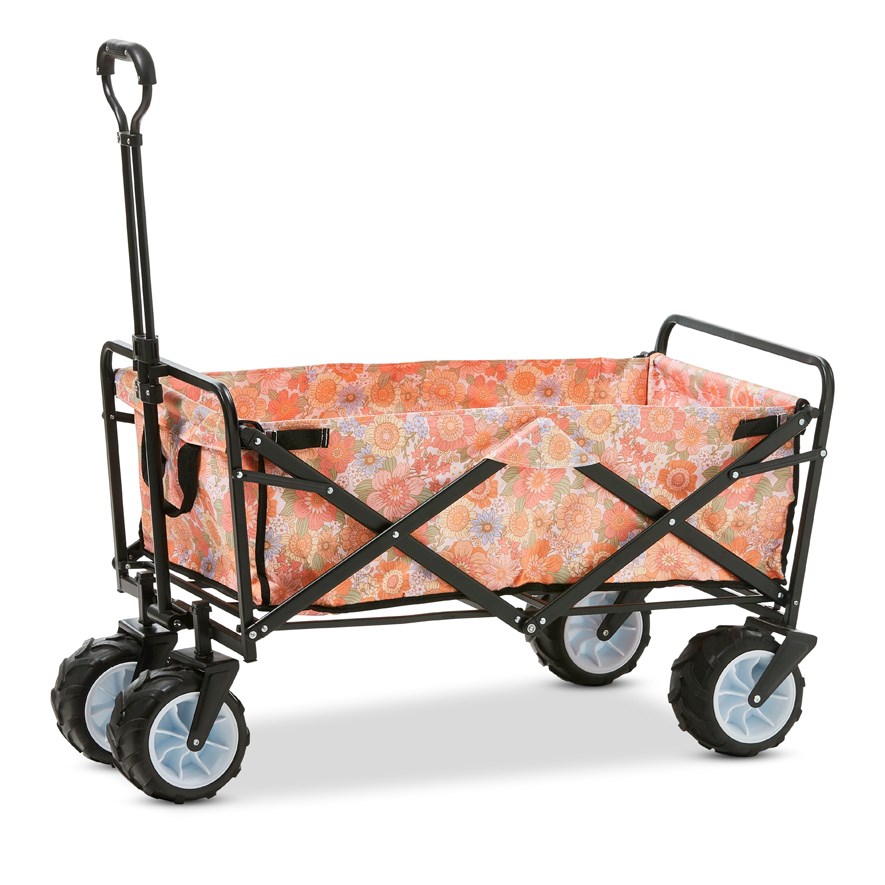 Retro Floral Pink Beach Trolley Adairs