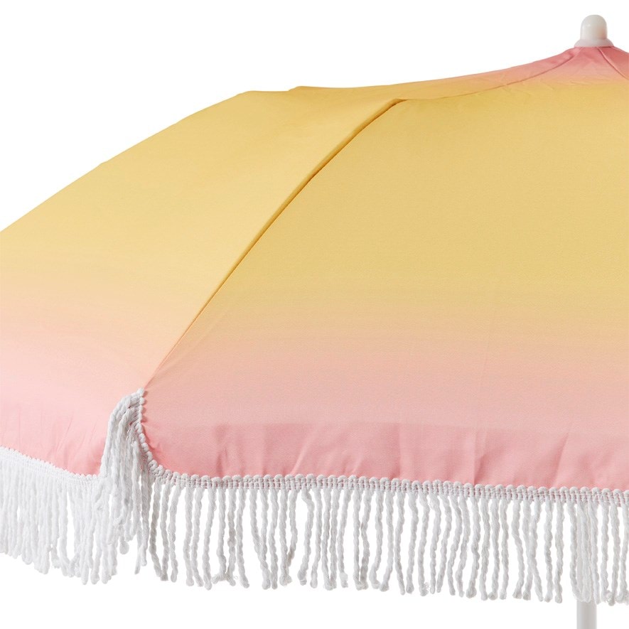 Yellow & Coral Ombre Beach Umbrella Adairs