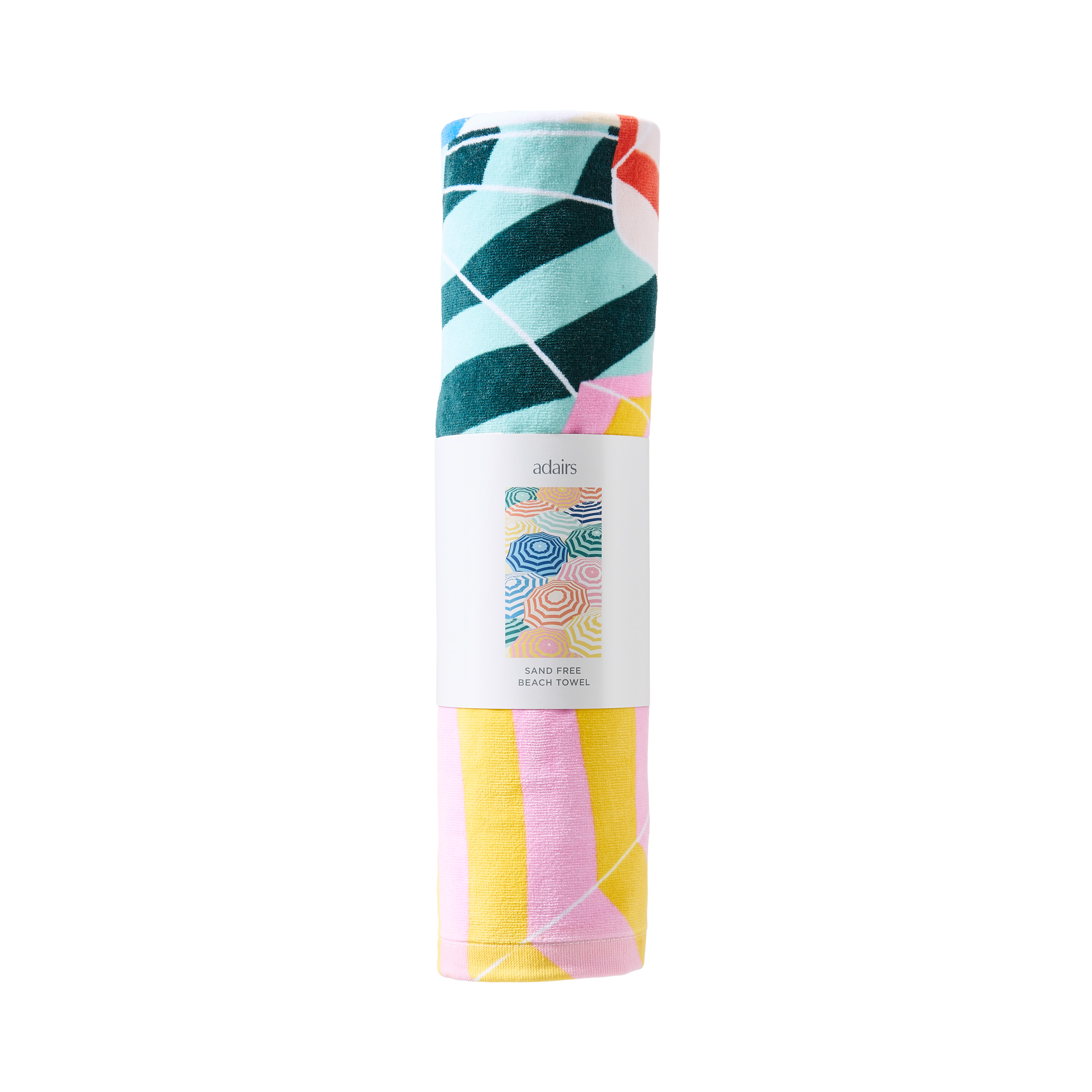 Sand Free Parasol Stripe Beach Towel Adairs
