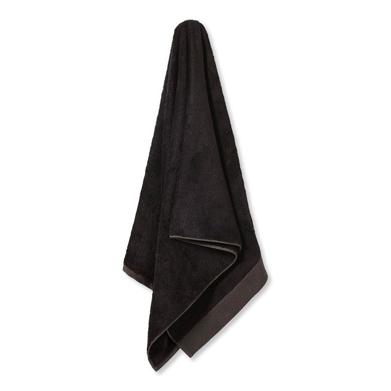 Navara Solid Black Bamboo Cotton Towel Range