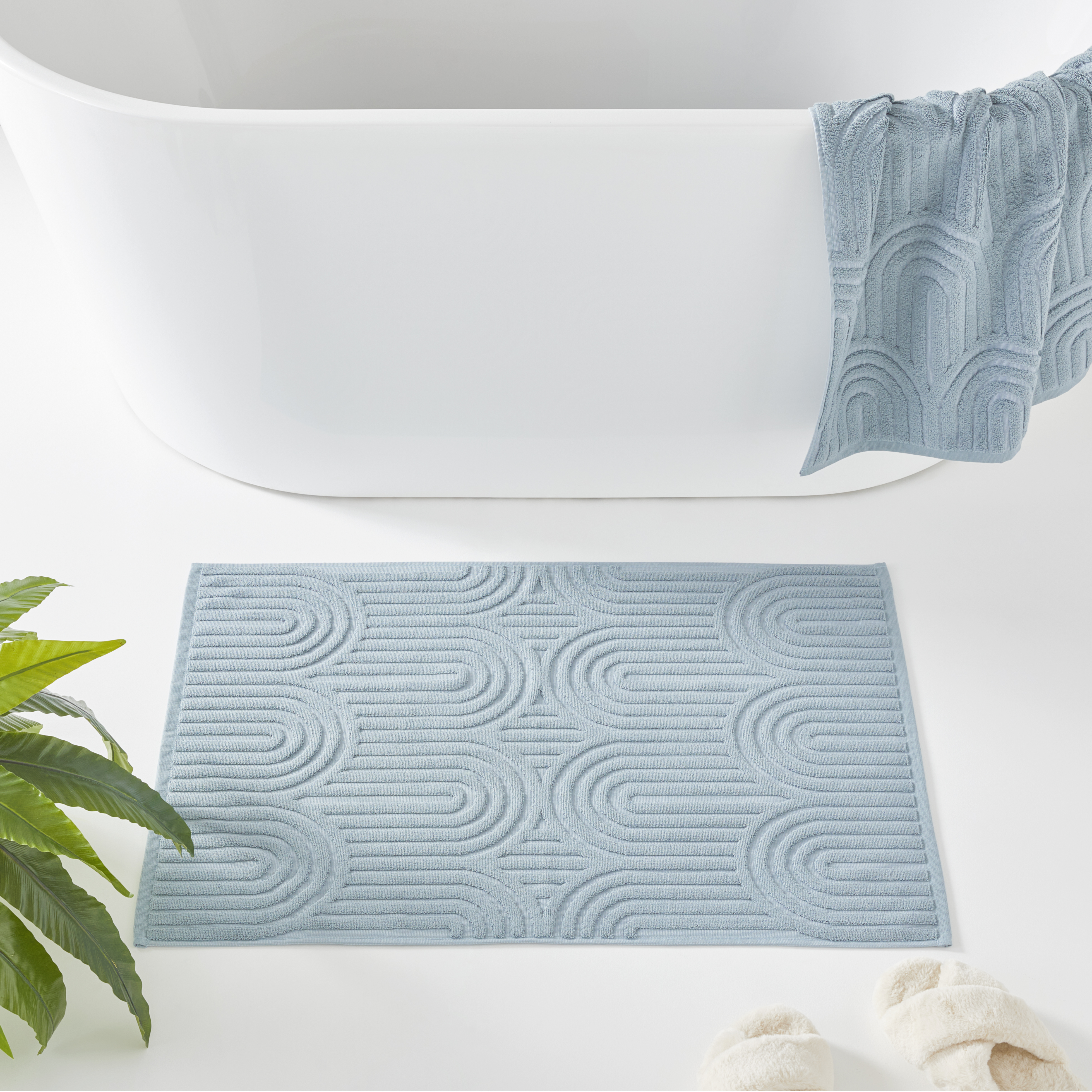 Porto Bath Mat in Atlantic Blue main image 1