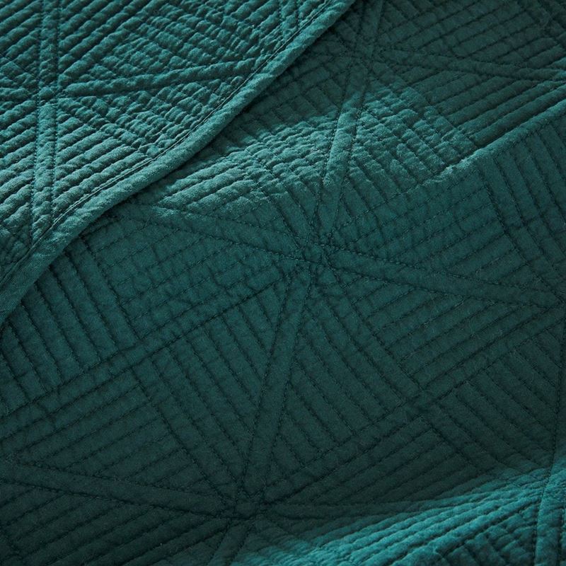 Prism Bottle Green Quilted Coverlet Separates