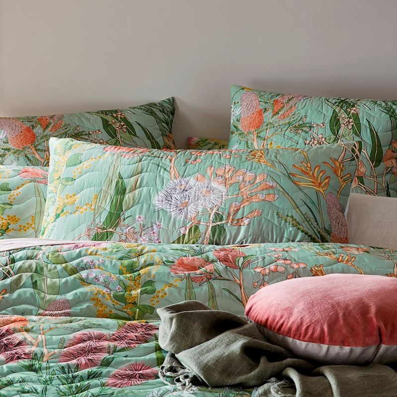 Lilly Pilly Green Quilted Coverlet Separates