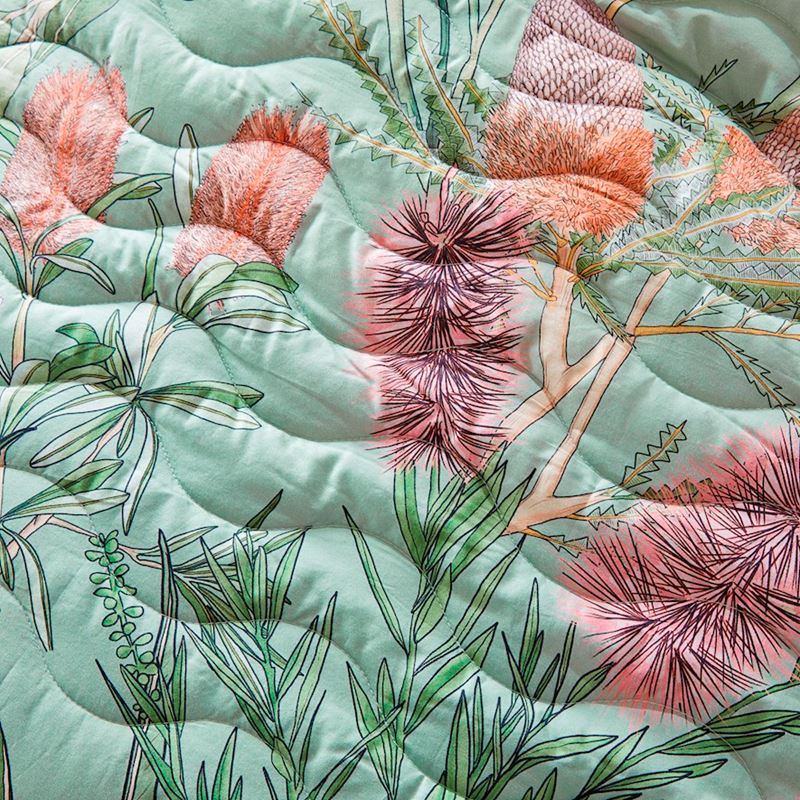 Lilly Pilly Green Quilted Coverlet Separates