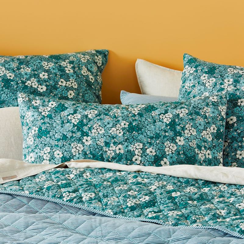 Cypress Bloom Green Quilted Coverlet Separates