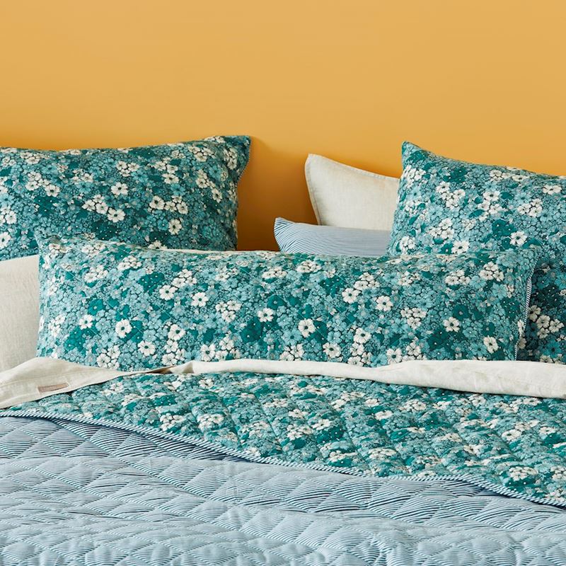 Cypress Bloom Green Quilted Coverlet Separates