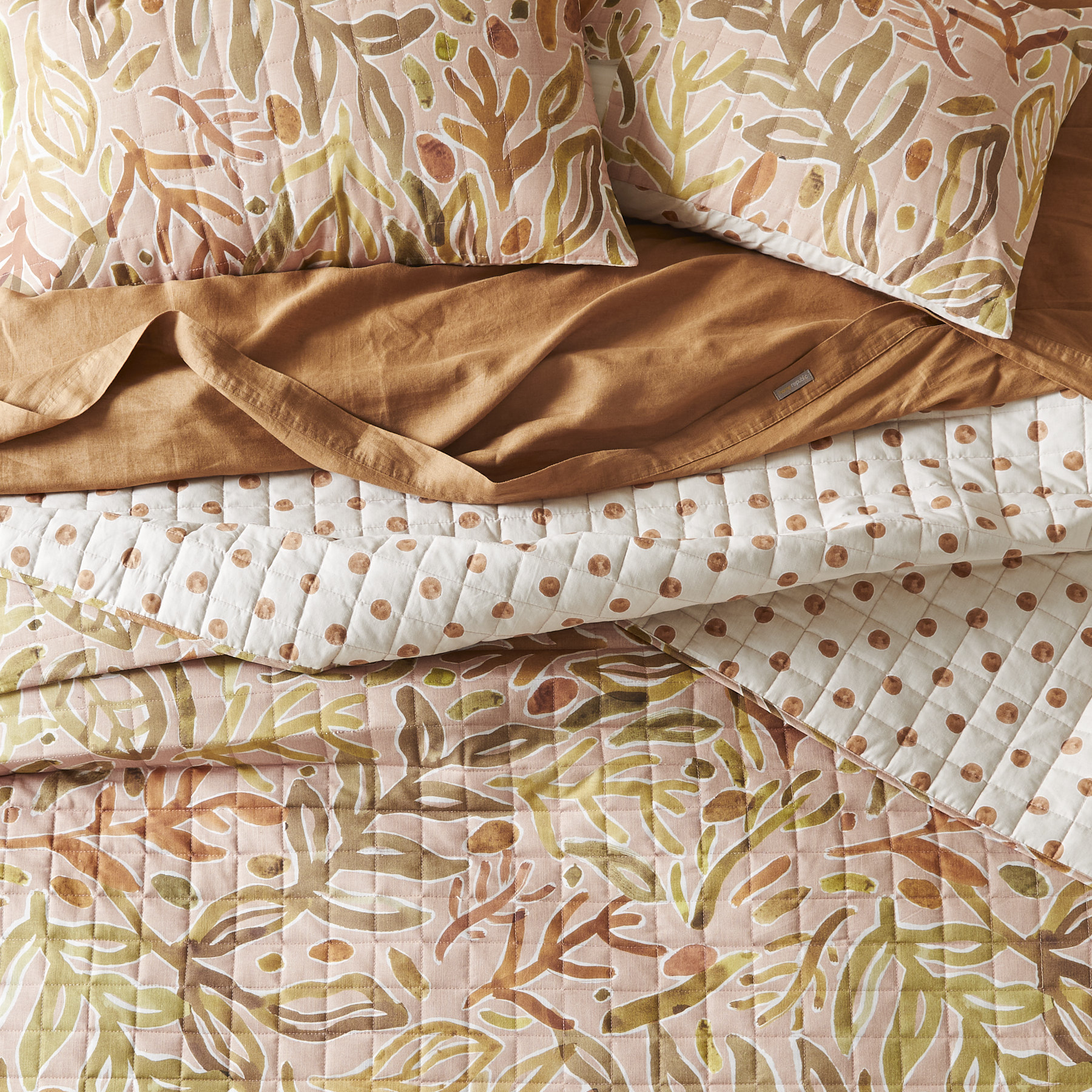 Retreat Dusty Pink Quilted Coverlet Separates Adairs