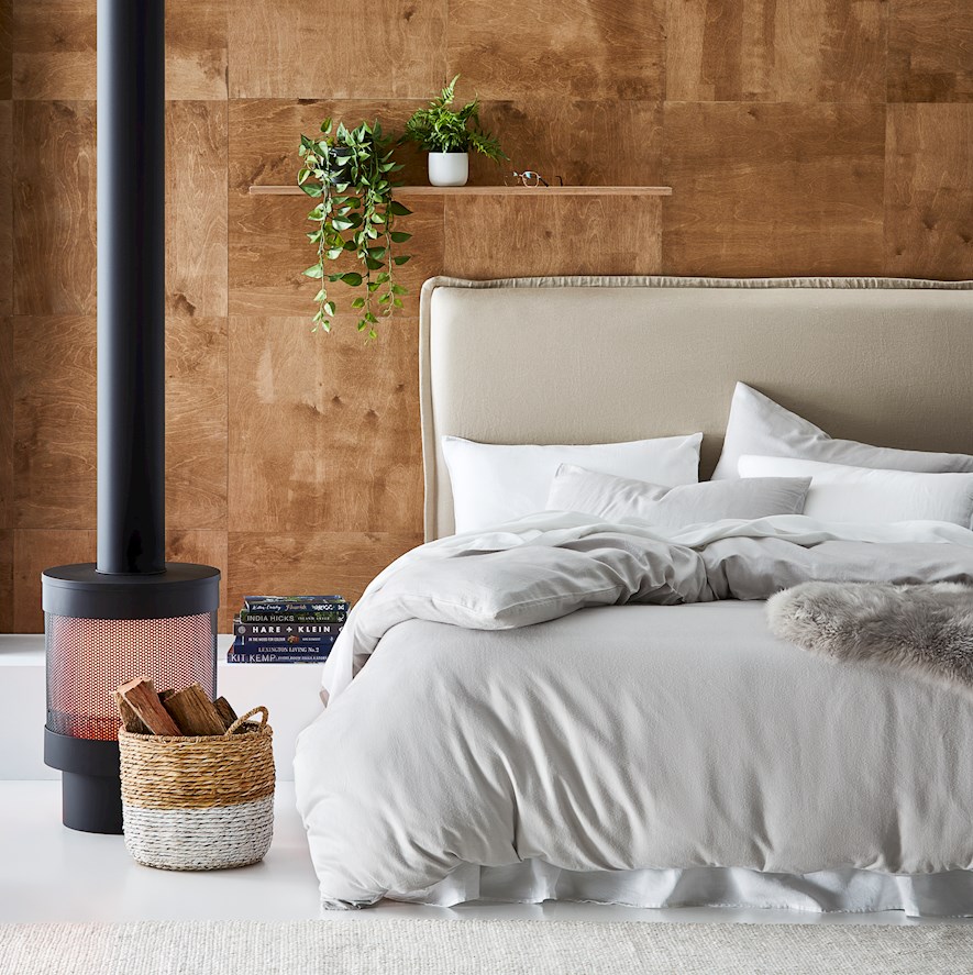 Luxury Silver Flannelette Quilt Cover Separates Adairs