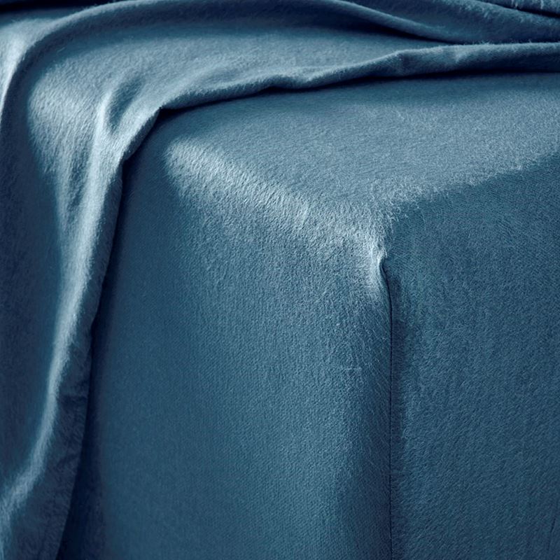Luxury Steel Blue Flannelette Sheet Set