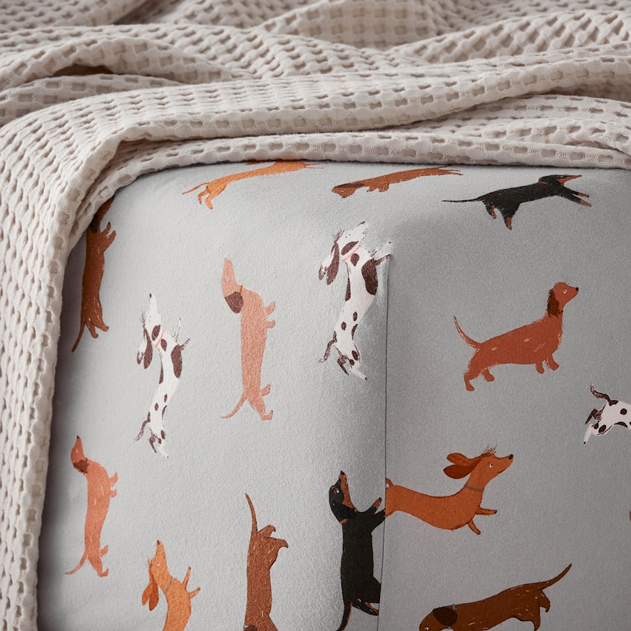 Dachshund flannel on sale sheets