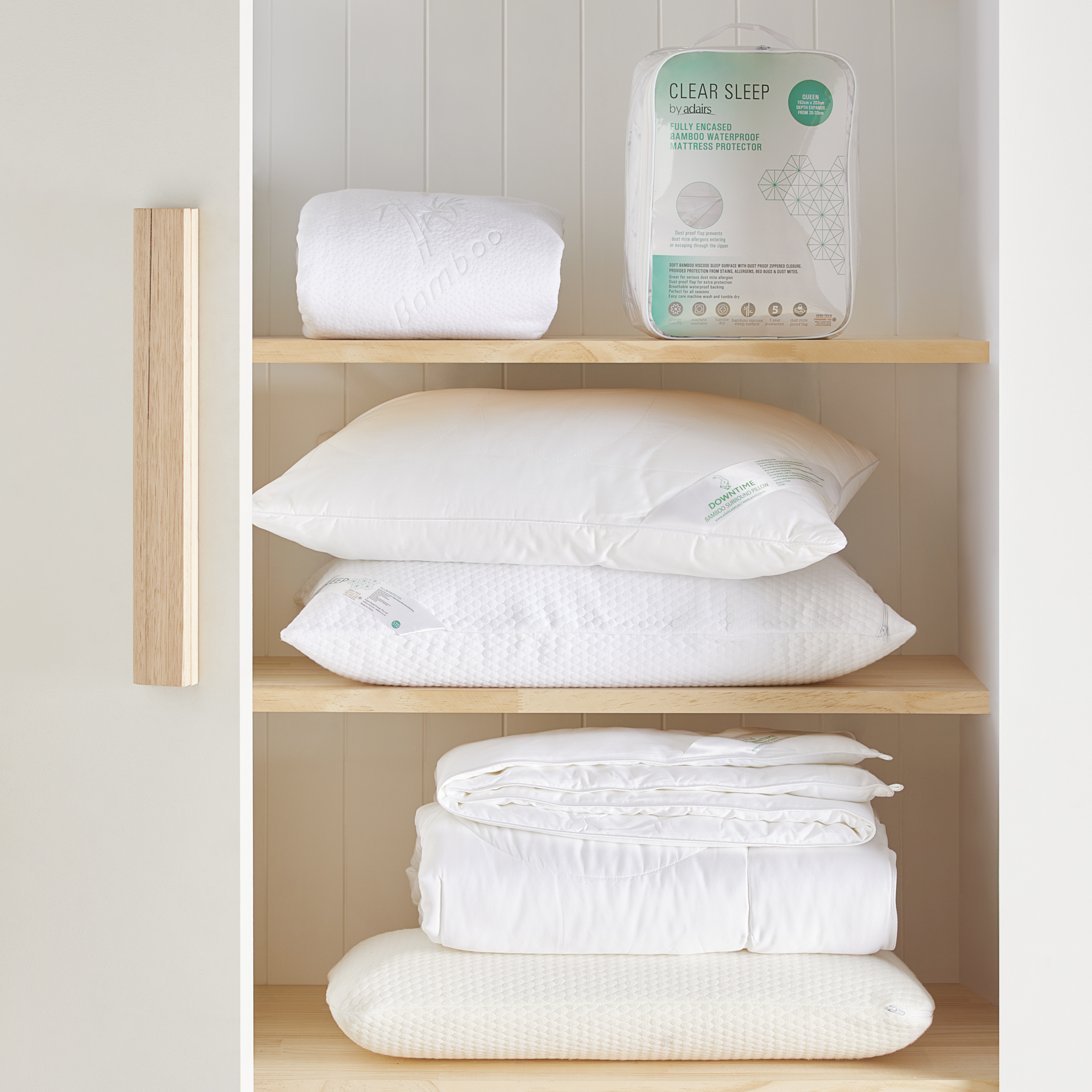 Clear Sleep Bamboo Fully Encased Waterproof Mattress Protector Adairs