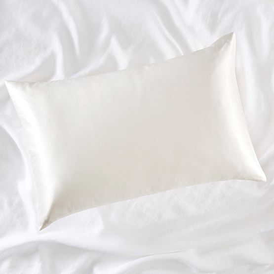OFFLINE Pure Silk Antique White Pillowcase
