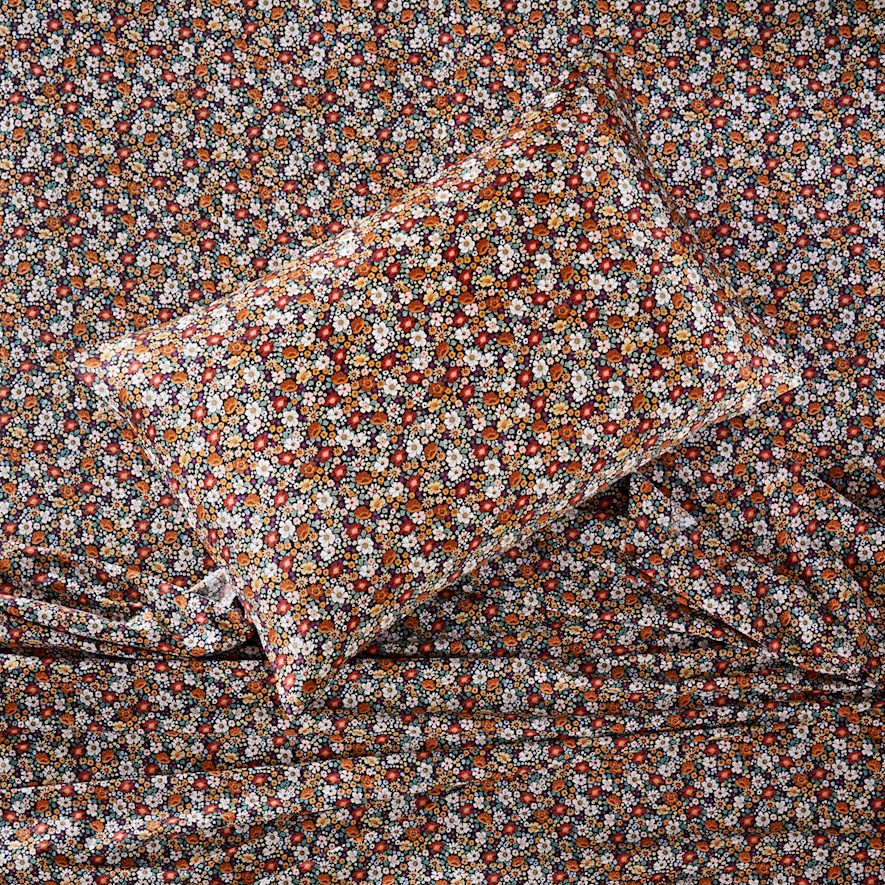 Home Republic Pure Silk Auburn Floral Printed Pillowcase Adairs