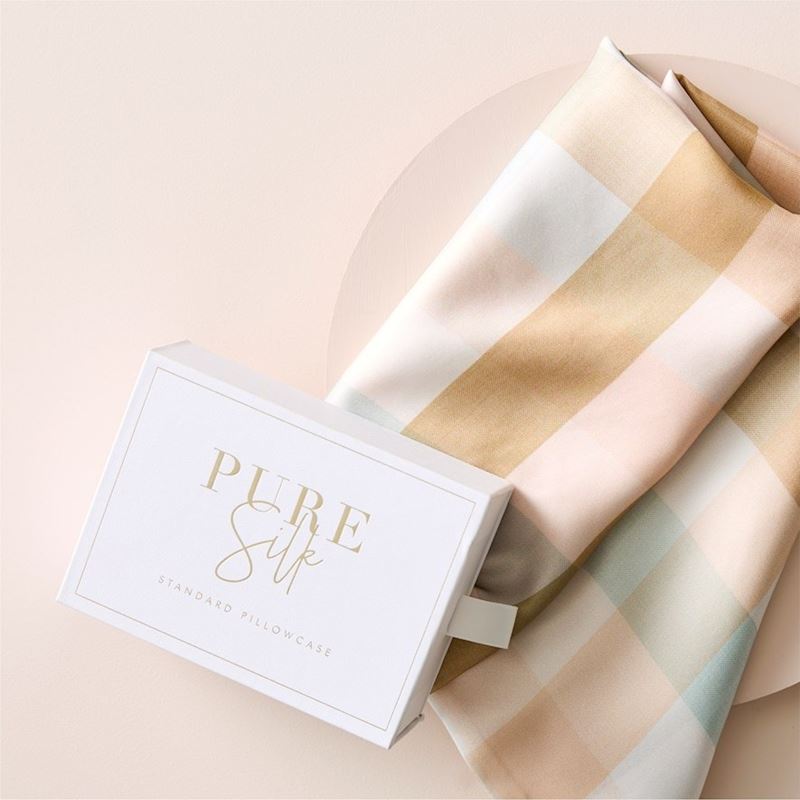 Pure Silk Harmony Check Printed Pillowcase