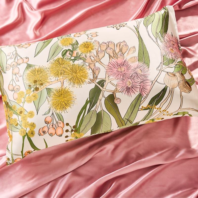 Pure Silk Lilly Pilly Floral Printed Pillowcase