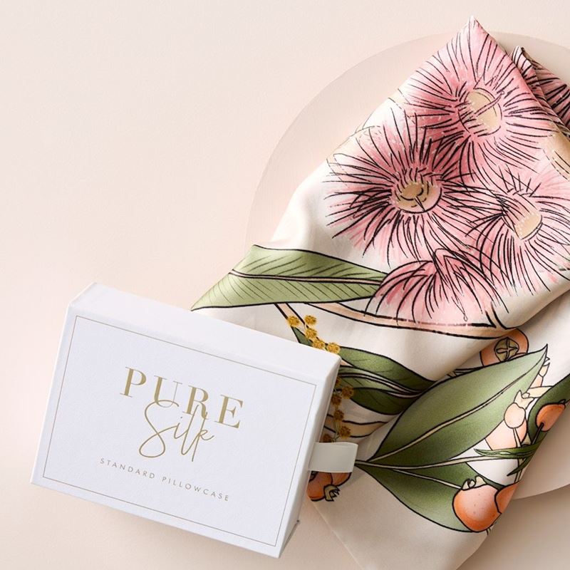 Pure Silk Lilly Pilly Floral Printed Pillowcase