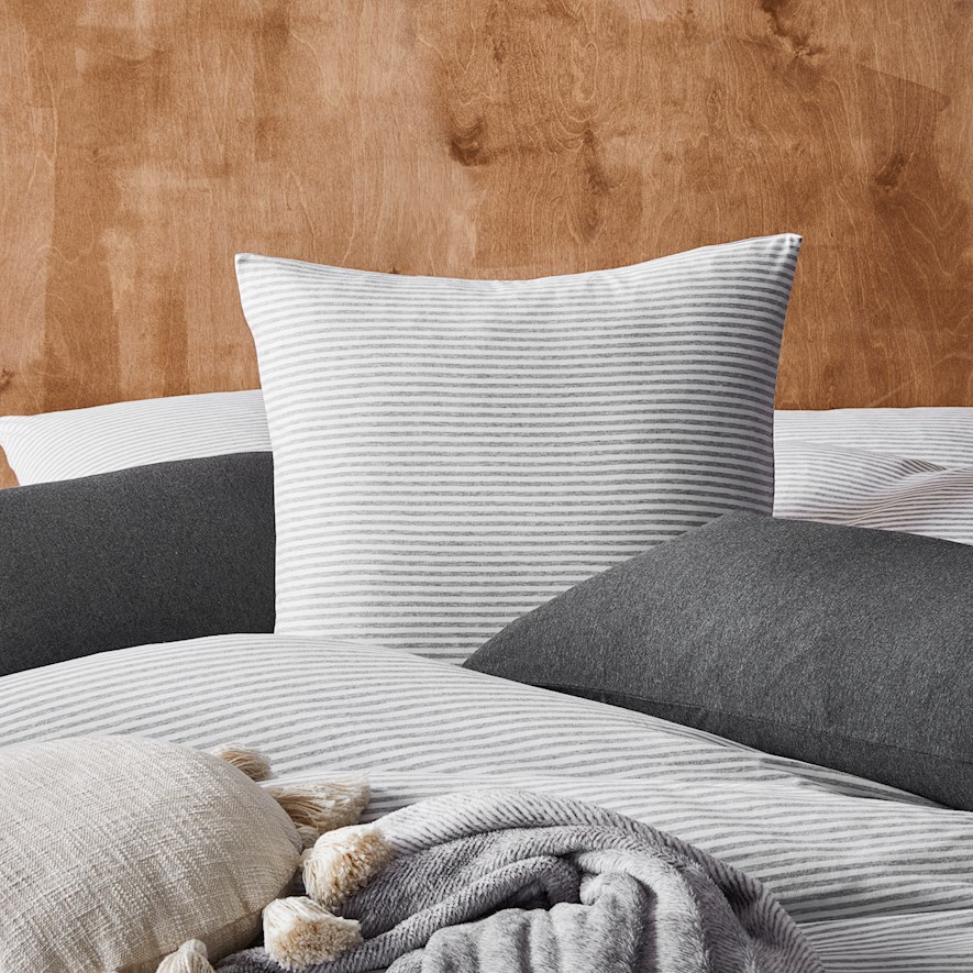 Grey clearance stripe pillowcase