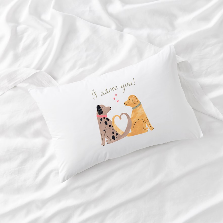 I Adore You Dogs Pillowcase Adairs