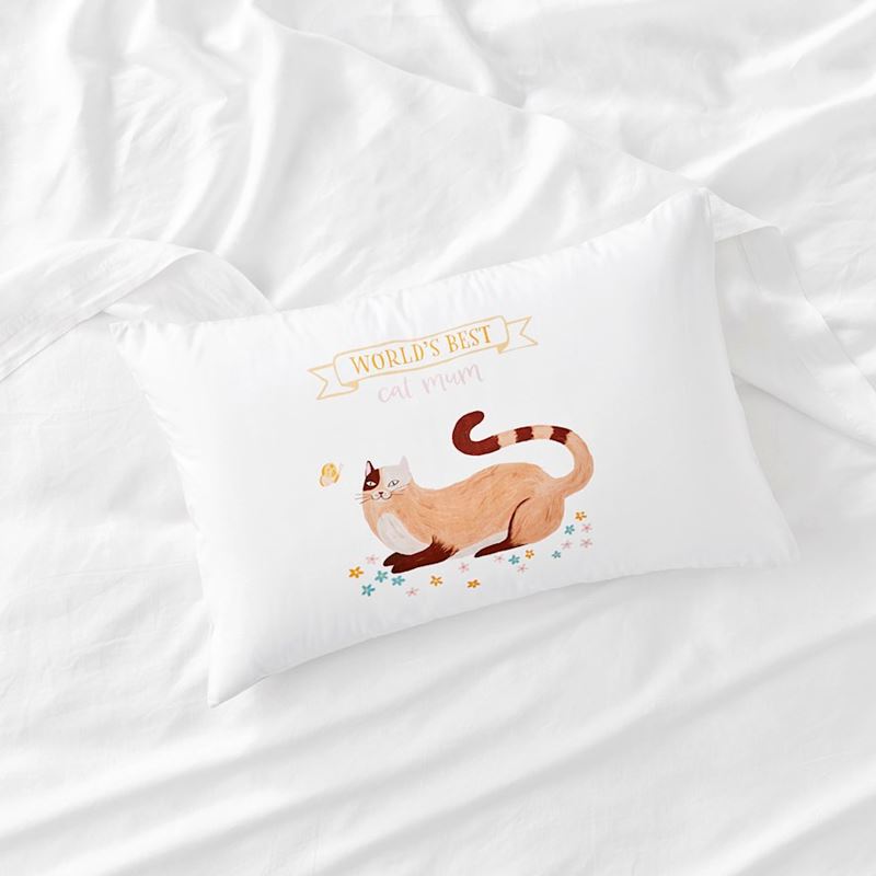 World's Best Cat Mum Pillowcase