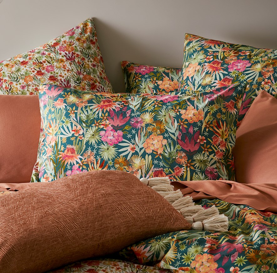 Pia Multi Bamboo Cotton Pillowcase Adairs