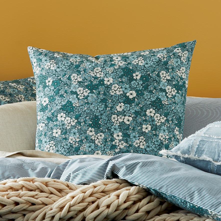 Cypress Bloom Green Pillowcases Adairs