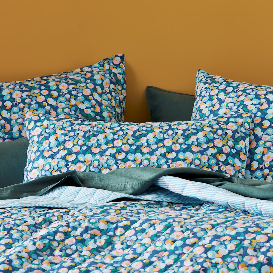 Confetti Floral Multi Quilted Pillowcases Adairs