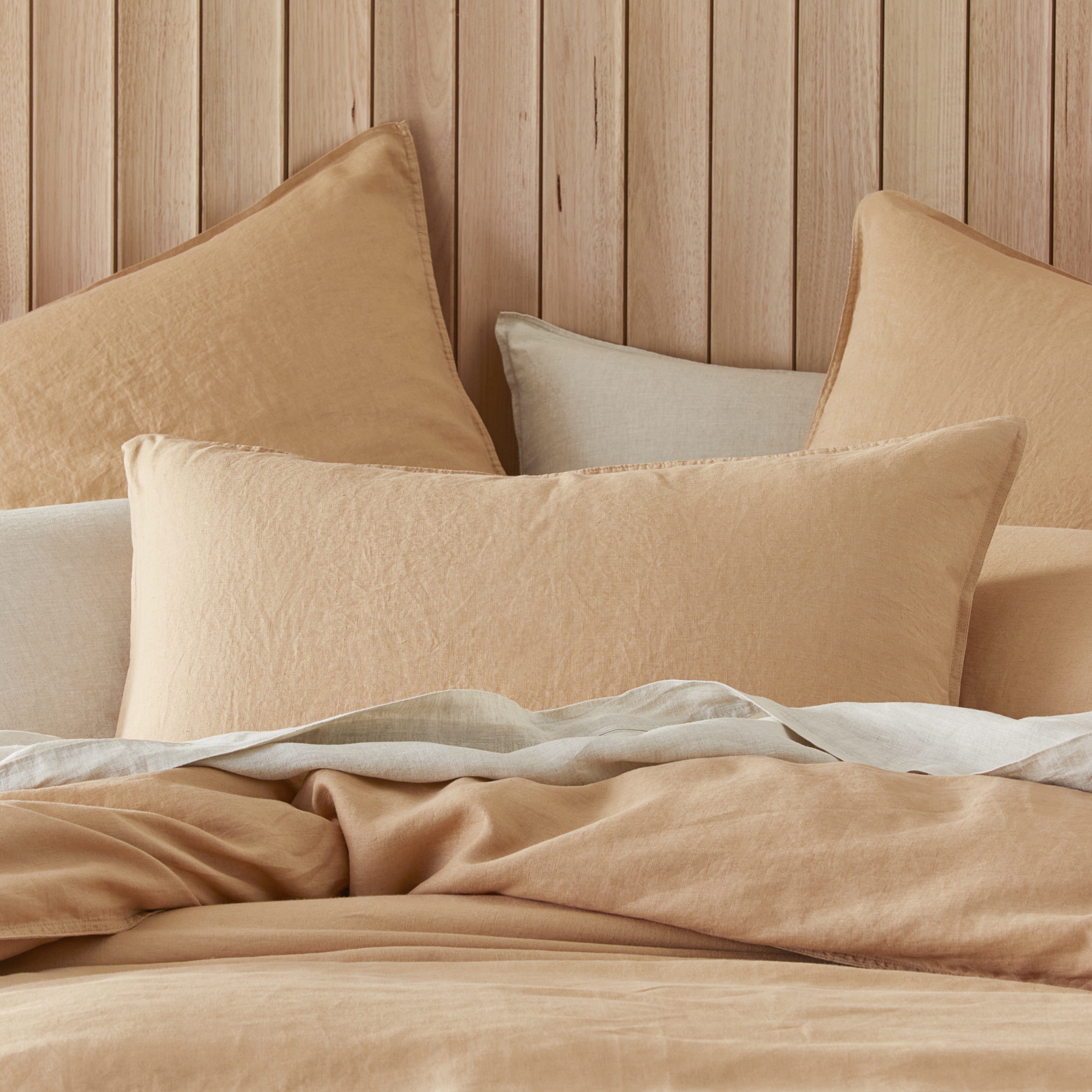 Vintage Washed Linen Egg Shell Pillowcases | Adairs