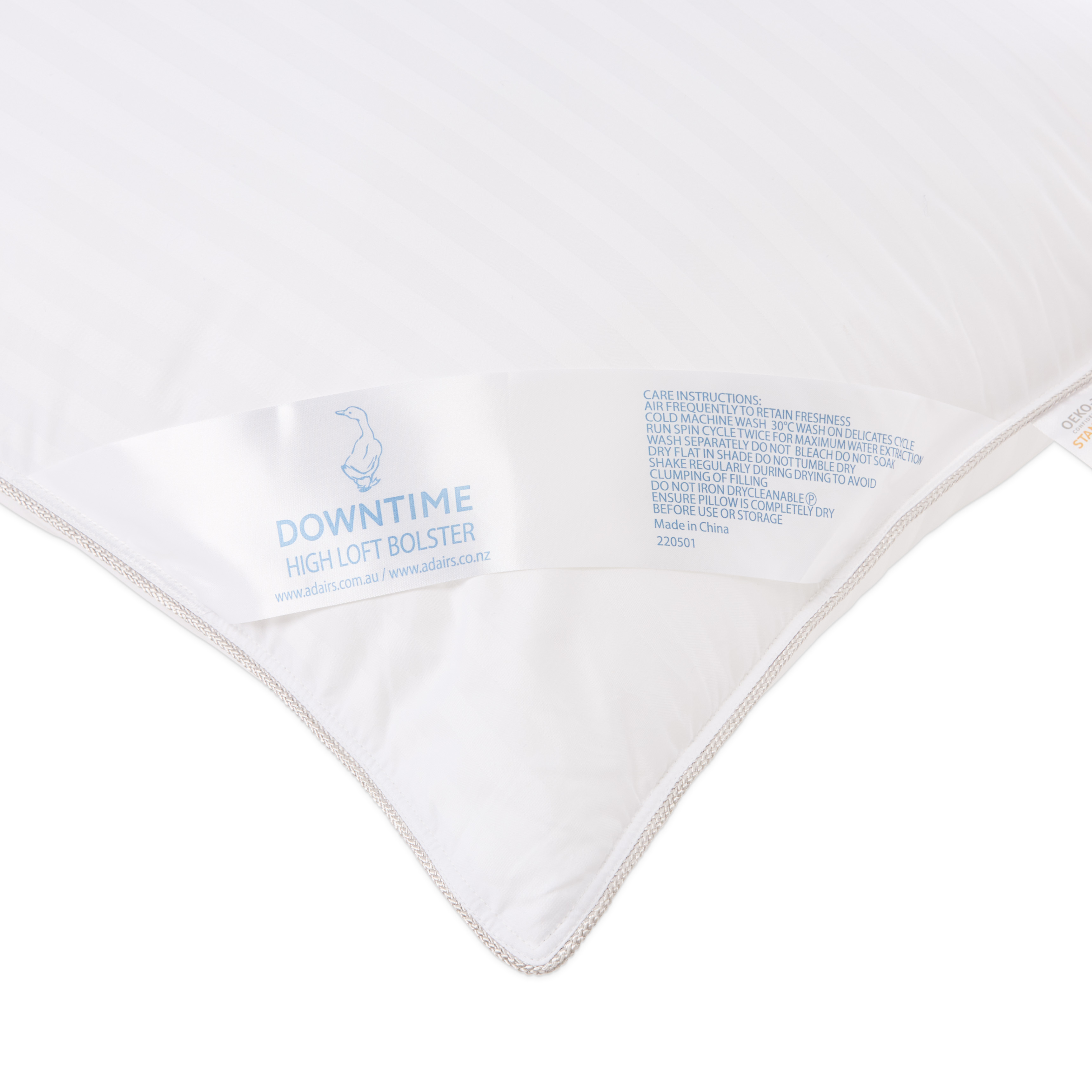 Luxury High Loft White Bolster Pillow Adairs