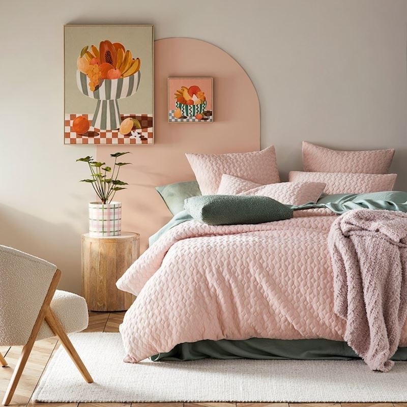 Geo Jersey Rose Quilt Cover Separates