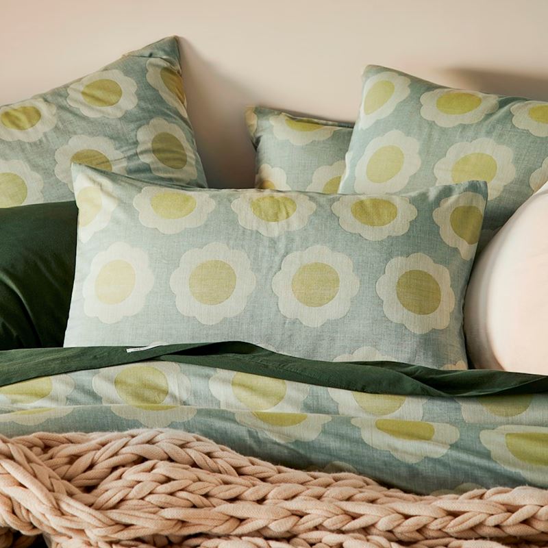 Flowerburst Green Quilt Cover Set + Separates