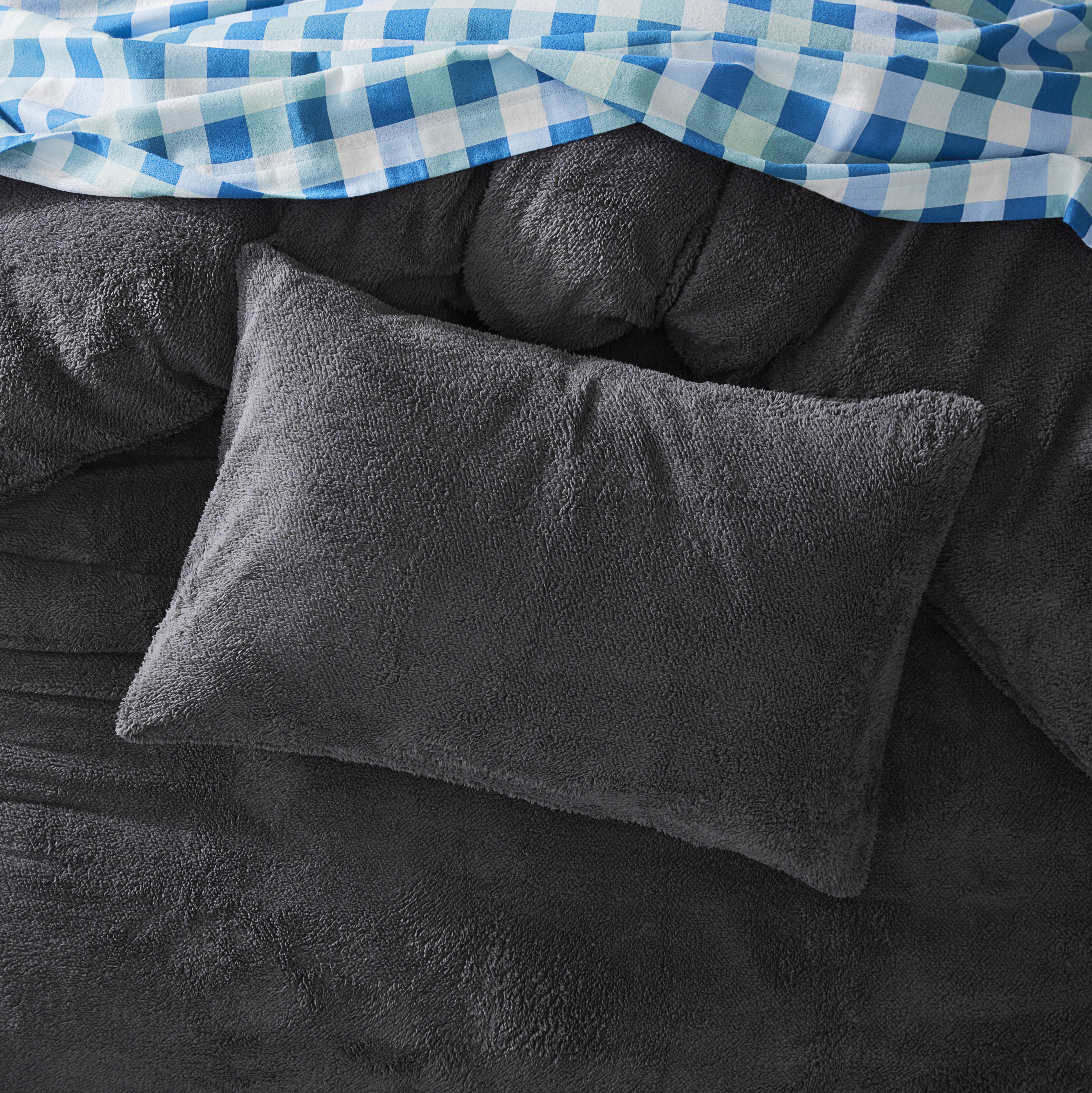 Sherpa Charcoal Quilt Cover Set + Separates Adairs