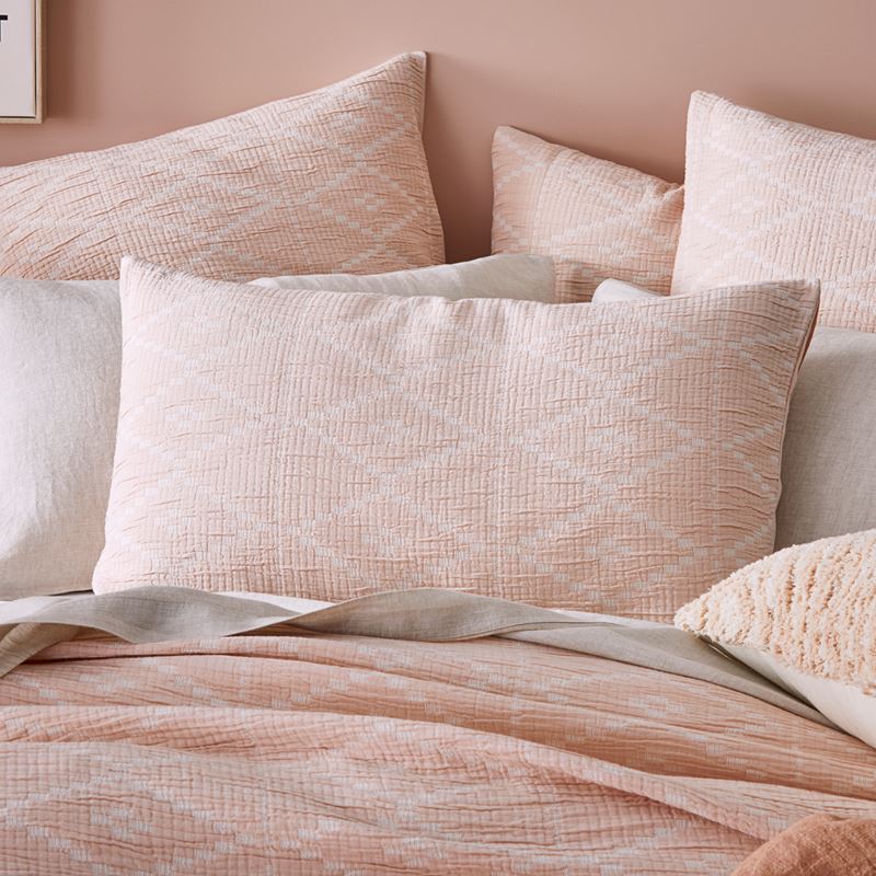 Molly Soft Pink Matelasse Quilt Cover Separates