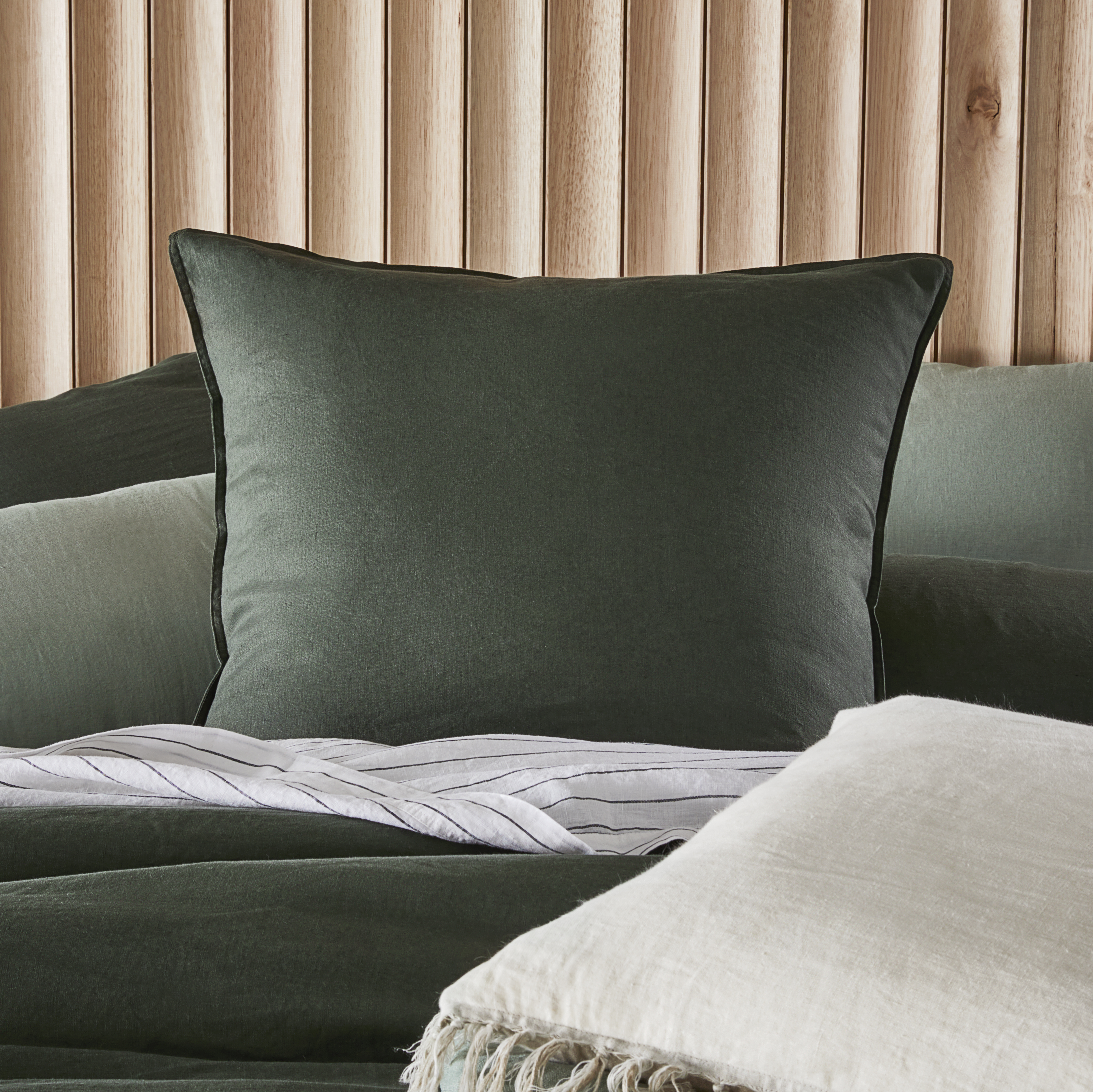 Vintage Washed Linen Thyme Quilt Cover Separates Adairs