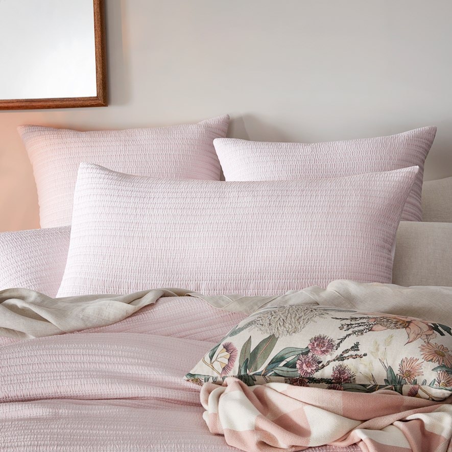 soft pink quilt
