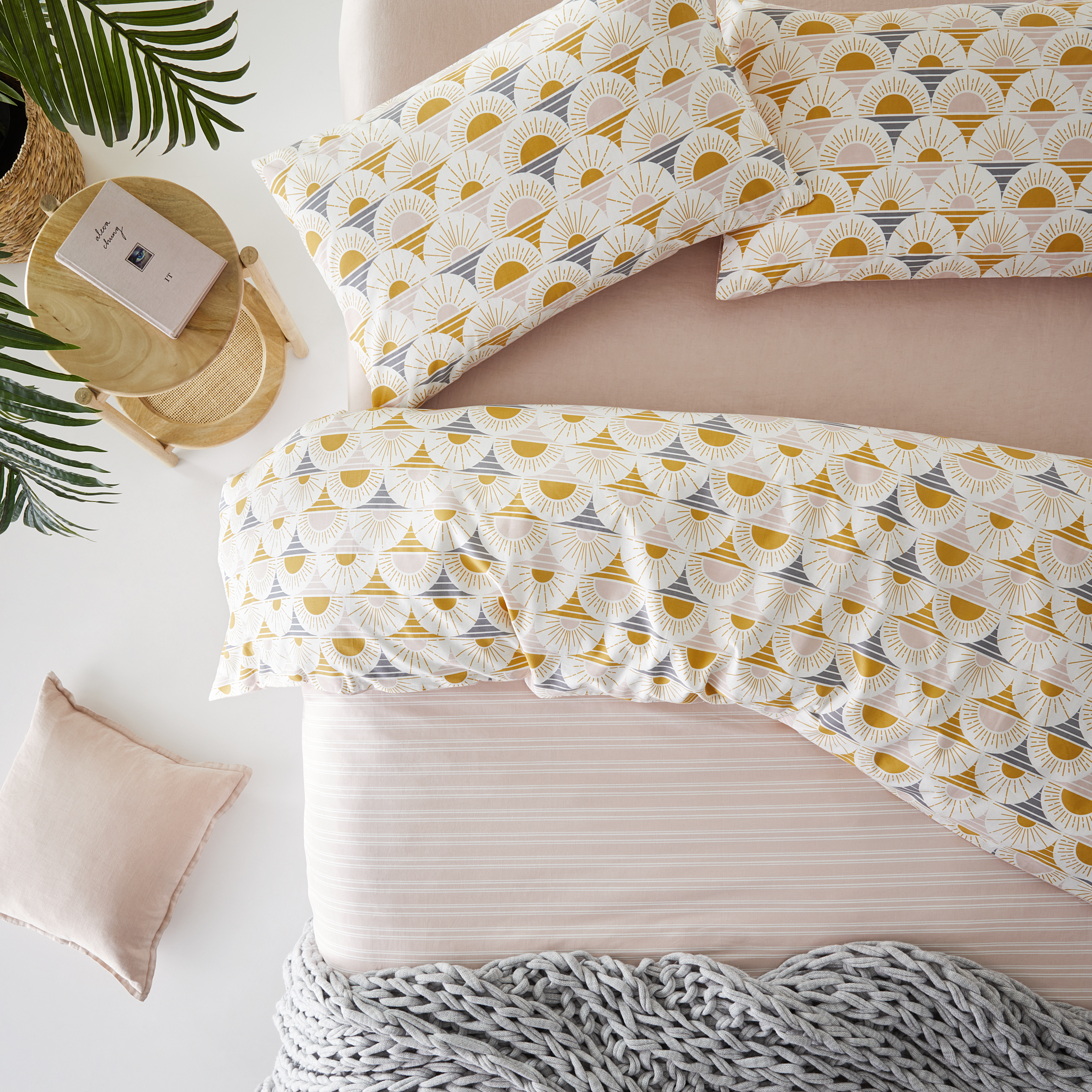 Sunshine Mustard Quilt Cover Set + Separates Adairs
