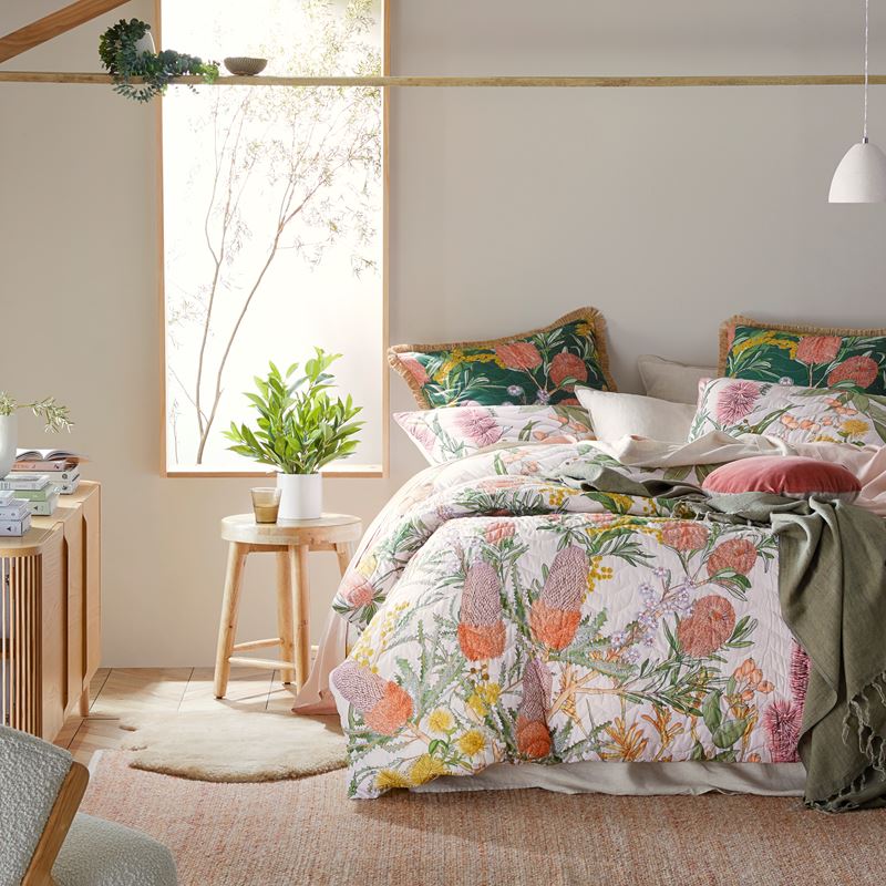 Lilly Pilly Multi Quilted Quilt Cover Separates