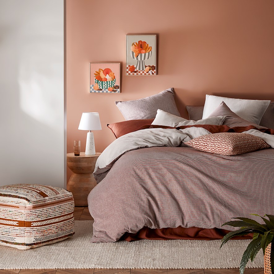 Cove Mahogany Quilt Cover Set + Separates Adairs