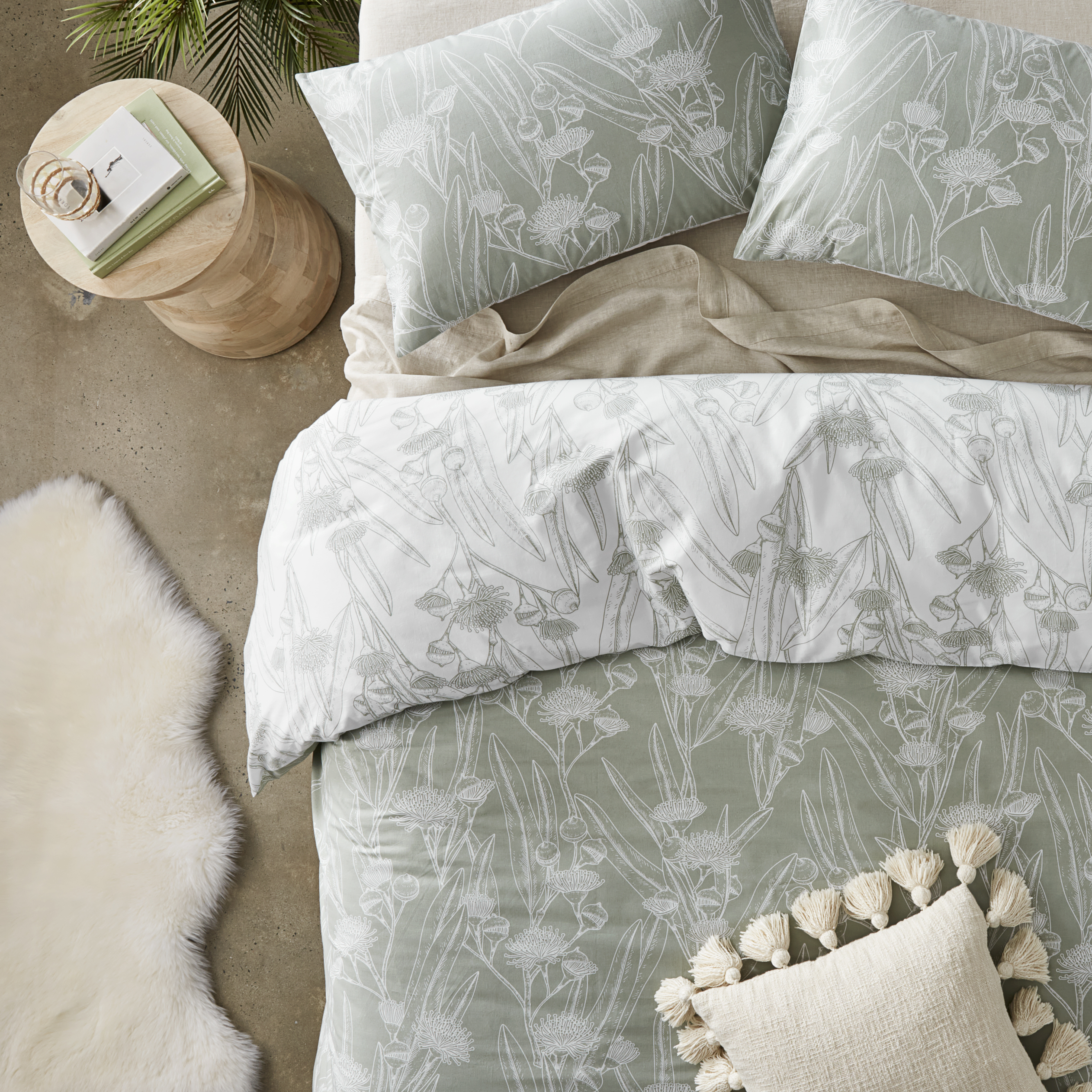 neutral quilt cover set
