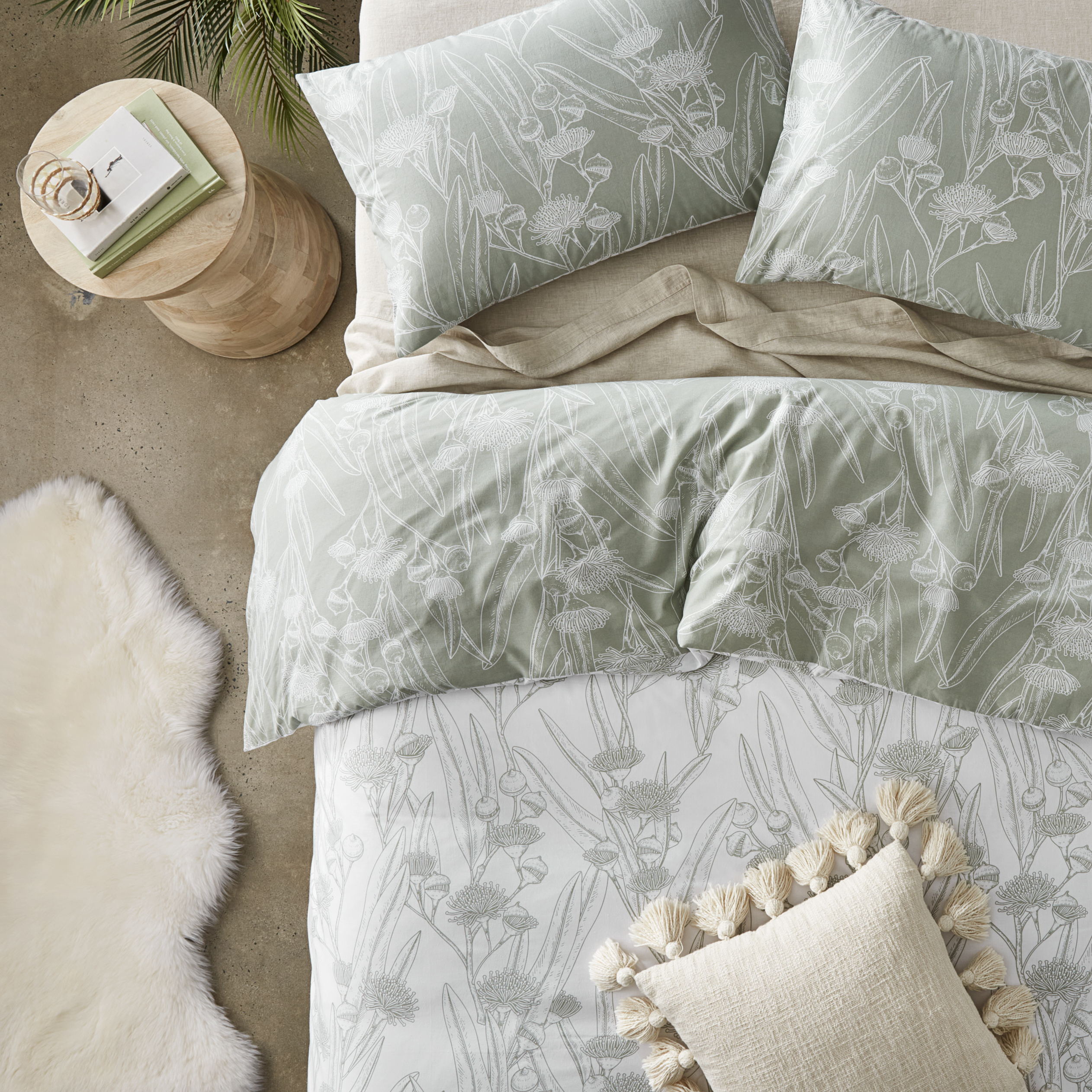 Eucalyptus Neutral Quilt Cover Set Adairs