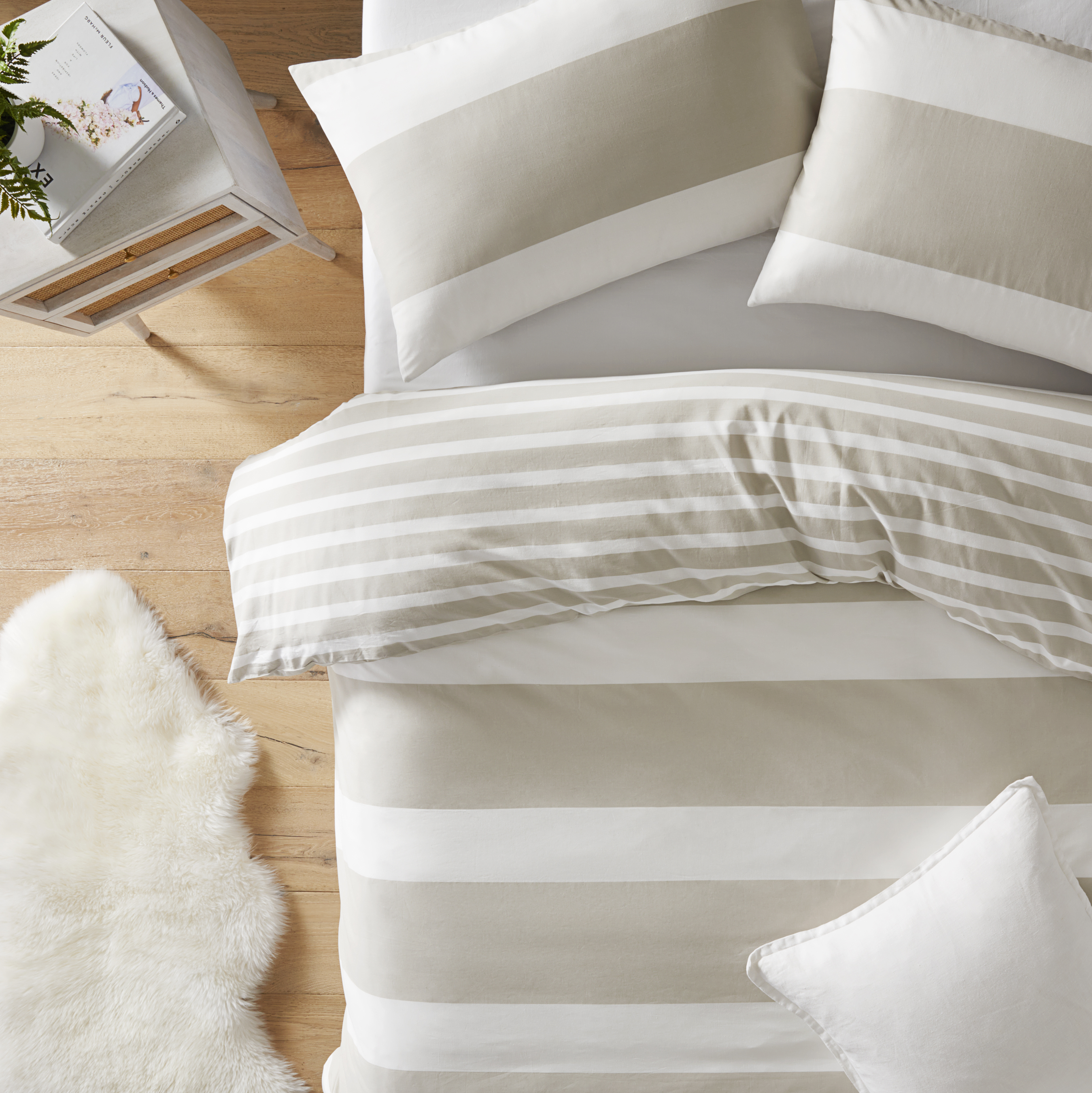 neutral quilt cover set