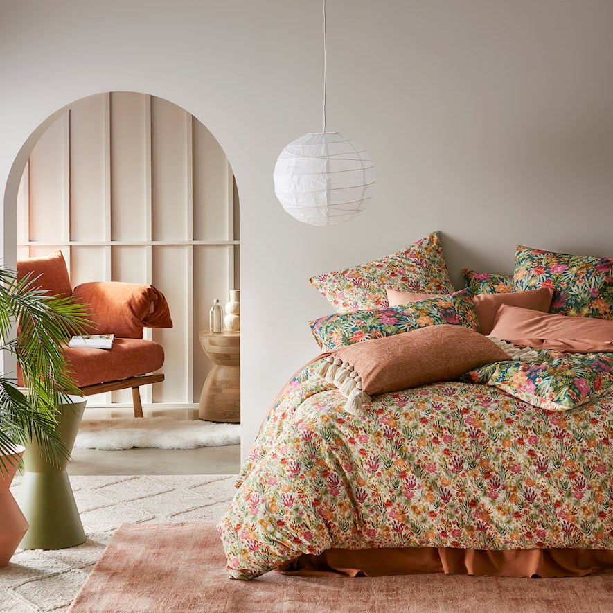 Pia Multi Bamboo Cotton Quilt Cover Set Separates Adairs