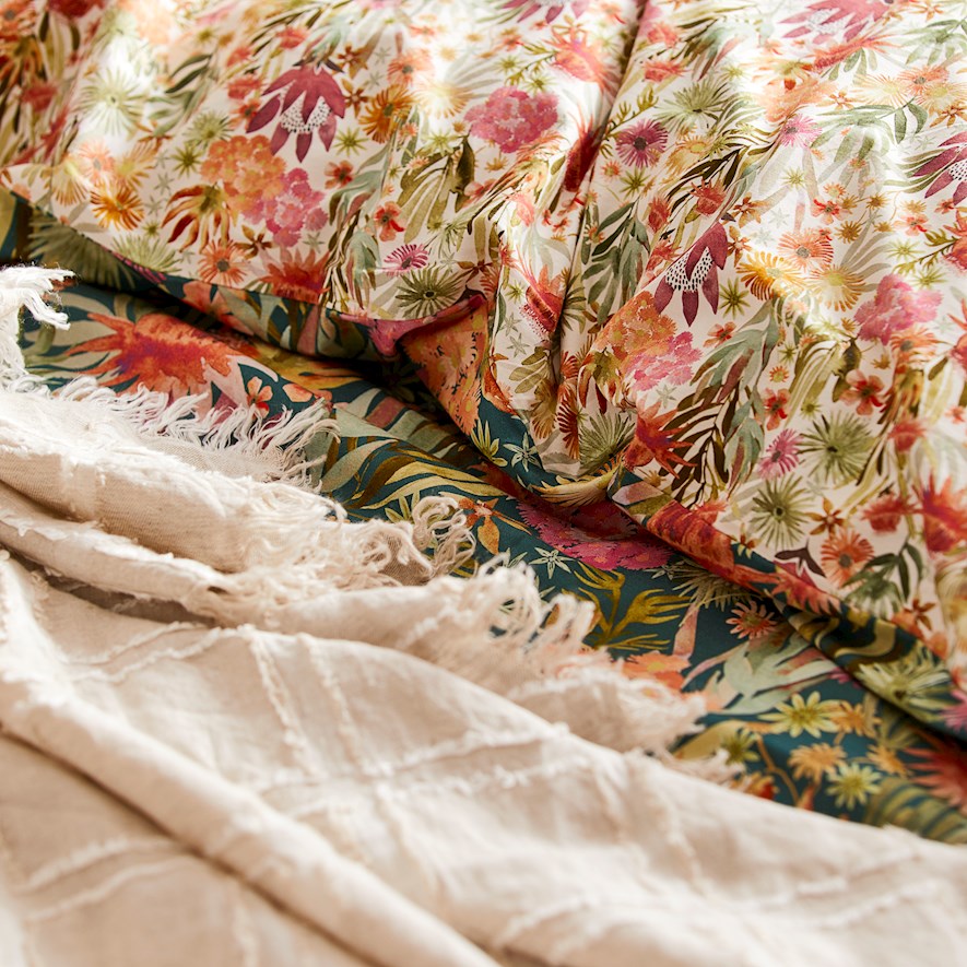 Pia Multi Bamboo Cotton Quilt Cover Set + Separates Adairs