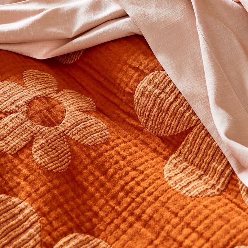 Marigold Burnt Orange Matelasse Quilt Cover Separates