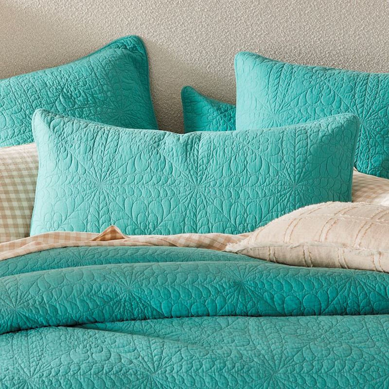 Daisy Turquoise Quilted Quilt Cover Separates
