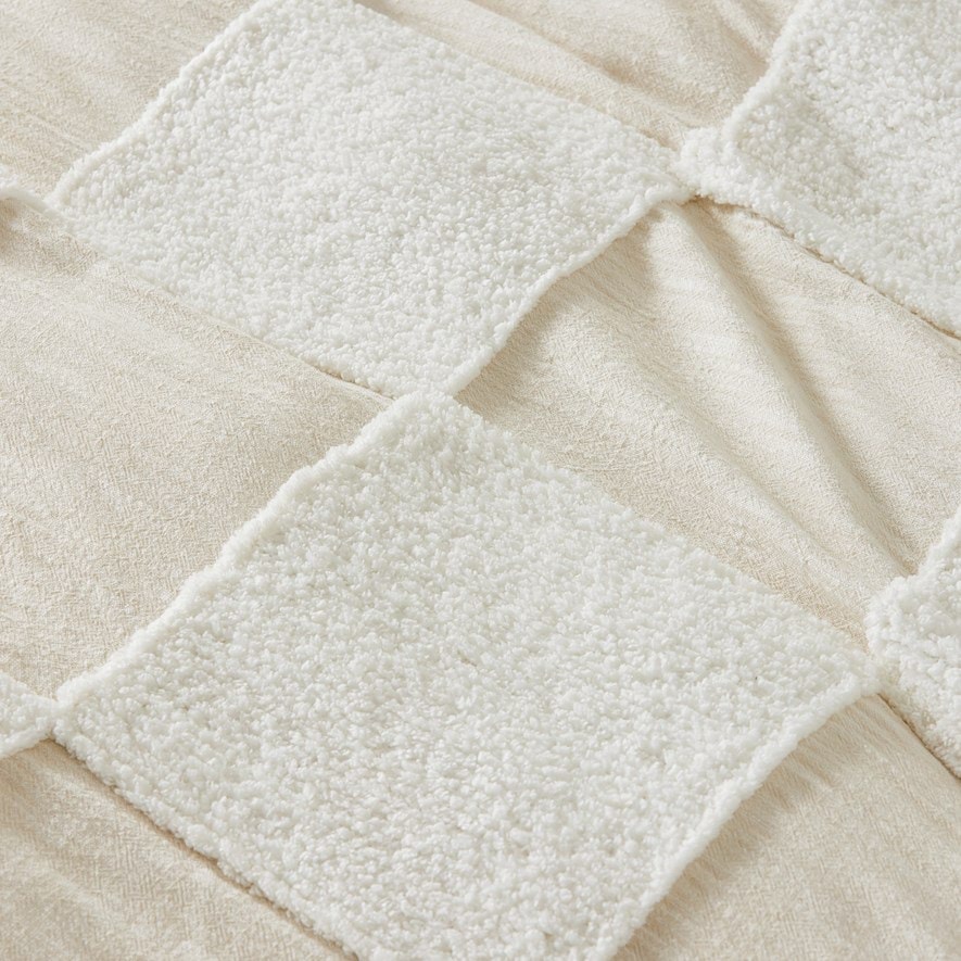 Hallie White Chenille Quilt Cover Separates Adairs