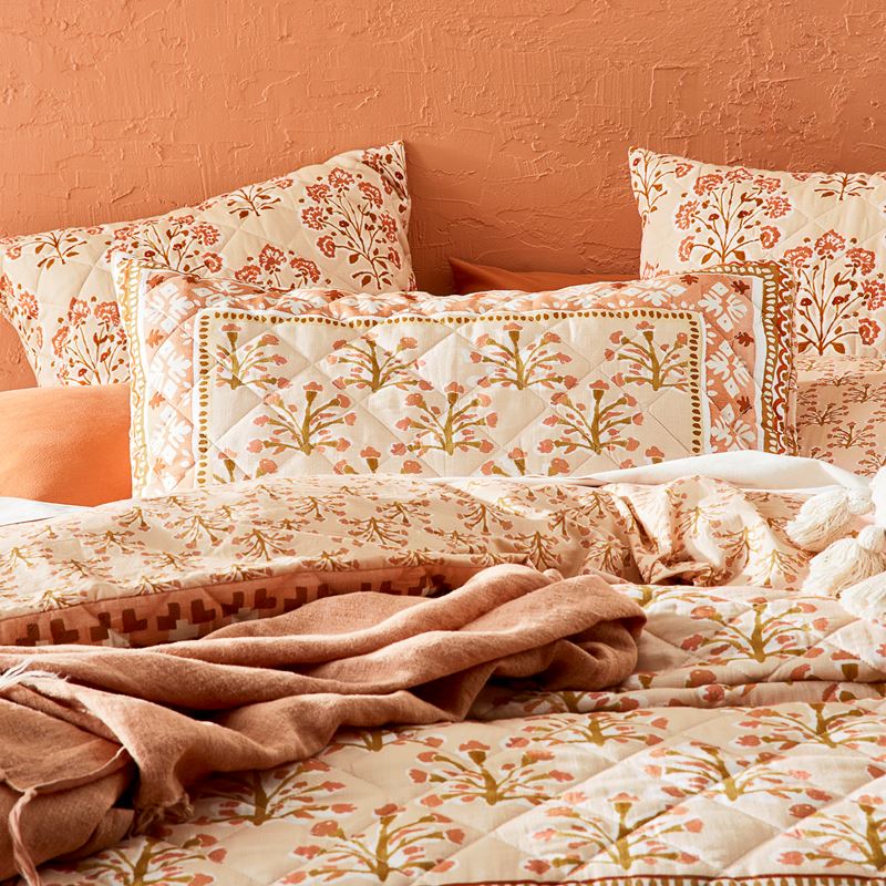 Sun-Kissed Clay Quilted Quilt Cover Separates