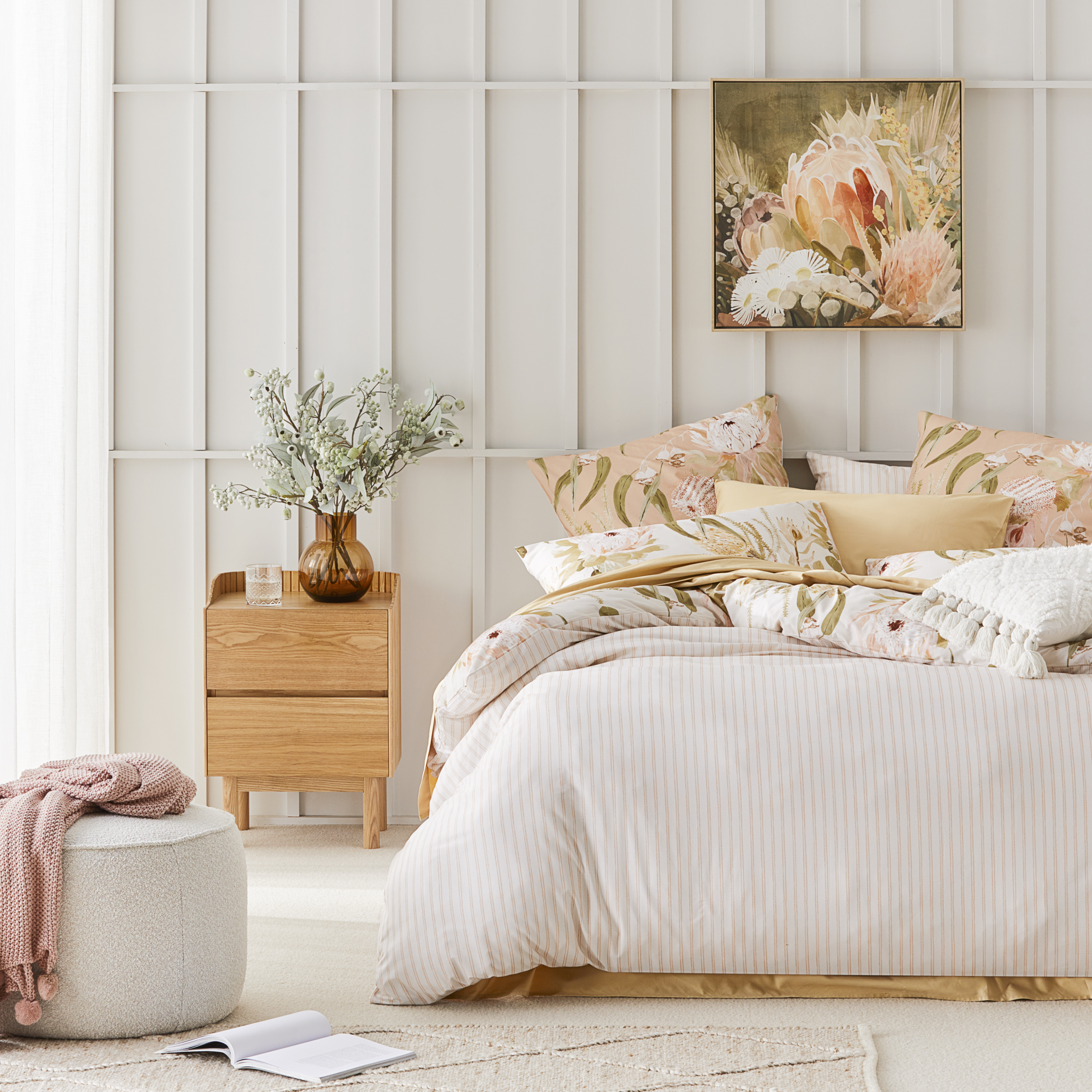 Banksia Fields Natural Quilt Cover Set + Separates Adairs