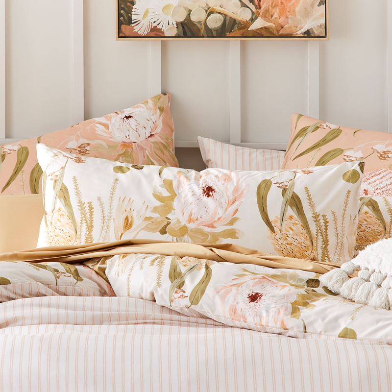 Banksia Fields Natural Quilt Cover Set + Separates