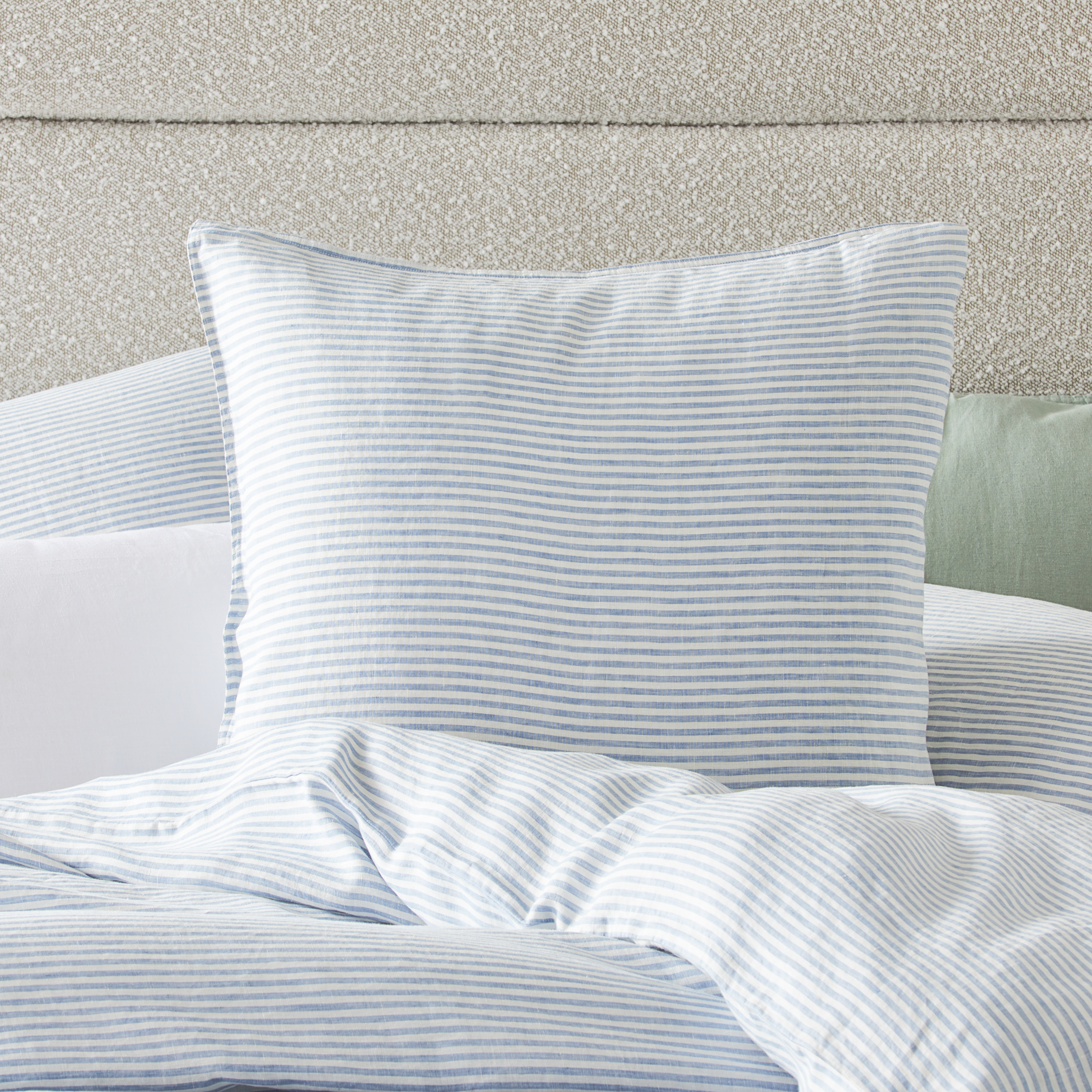 Blue striped on sale pillow cases